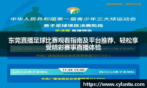 东莞直播足球比赛观看指南及平台推荐，轻松享受精彩赛事直播体验