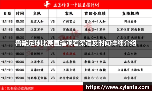 鲁能足球比赛直播观看渠道及时间详细介绍