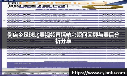 倒店乡足球比赛视频直播精彩瞬间回顾与赛后分析分享
